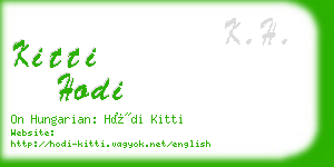 kitti hodi business card